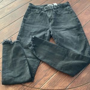 Good American Raw Hem High Rise Skinny Jeans